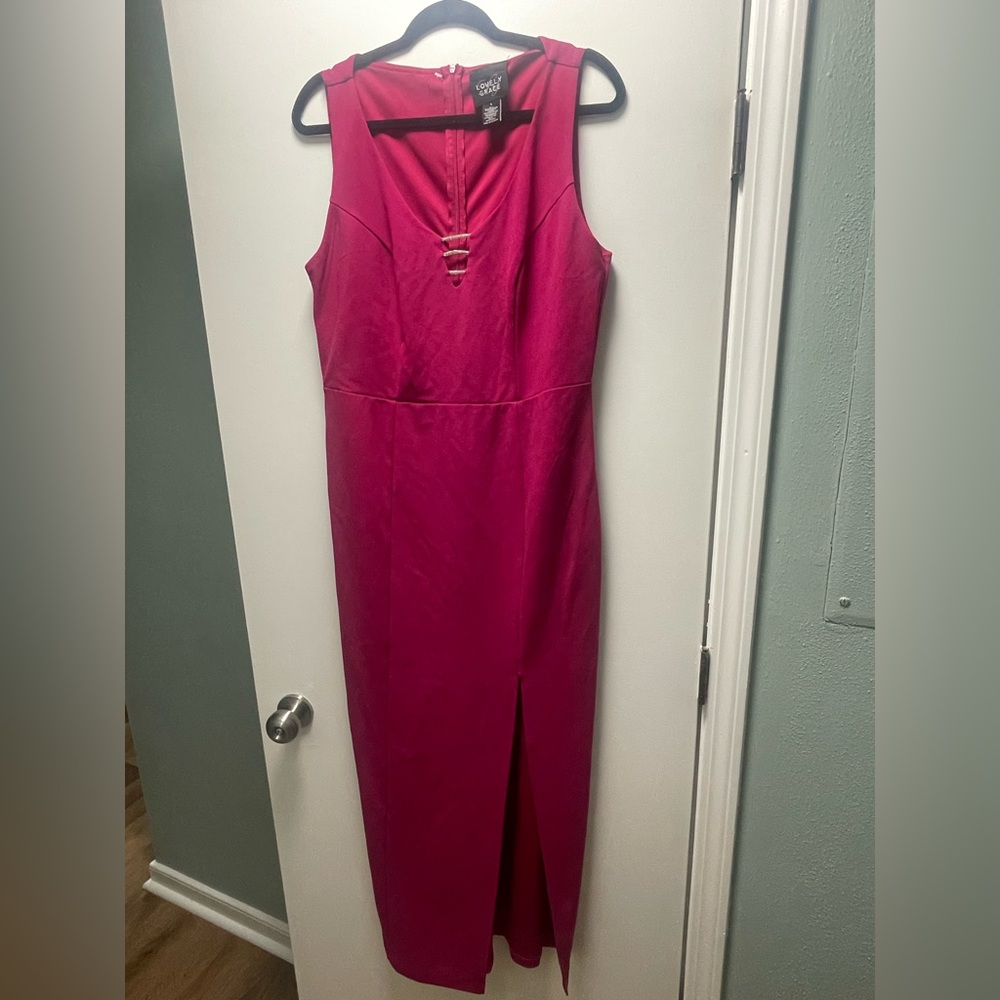 Elegant Pink Sleeveless Dress